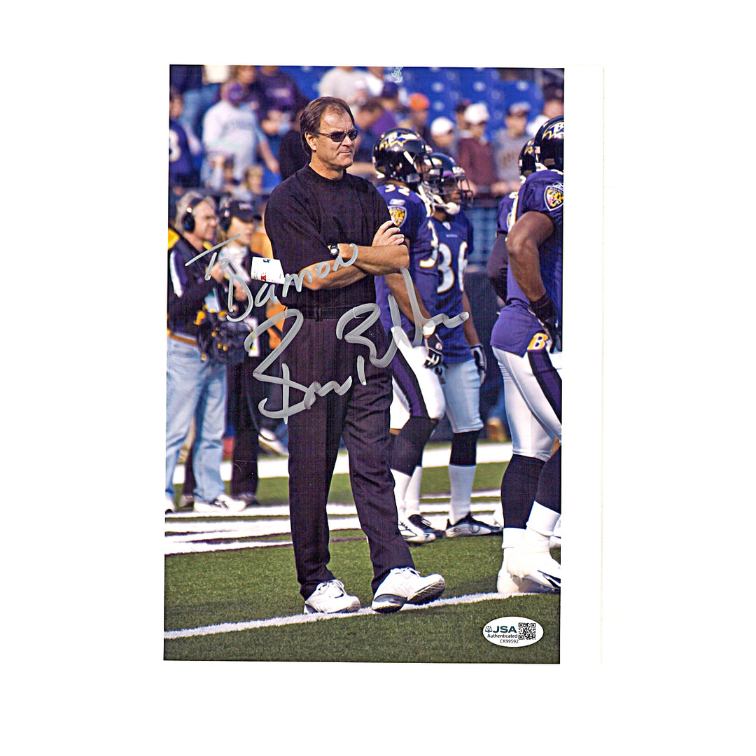 Brian Billick Baltimore Ravens Autographed Personalized 8x10 Photo JSA COA