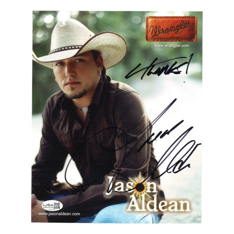 Jason Aldean Autographed Inscribed 8x10 JSA COA