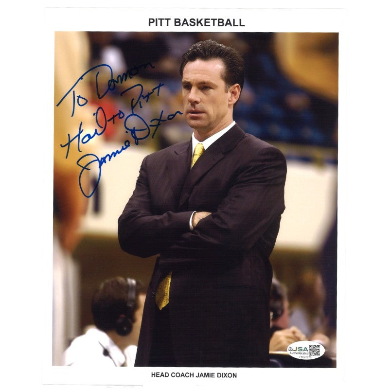 Jamie Dixon Pitt Panthers Men's Basketball Autographed Personalized 8x10 JSA COA