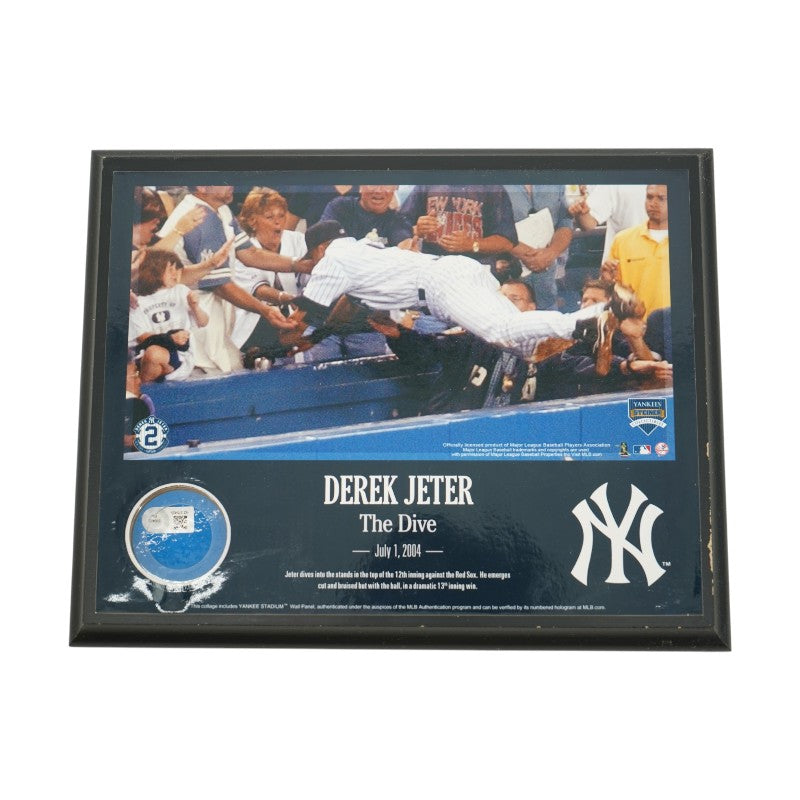 Derek Jeter New York Yankees The Dive Plaque w/ Wall Panel Steiner COA/MLB AUTH