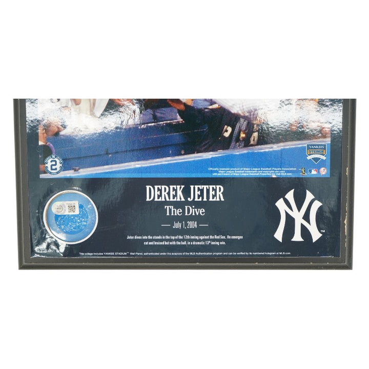 Derek Jeter New York Yankees The Dive Plaque w/ Wall Panel Steiner COA/MLB AUTH