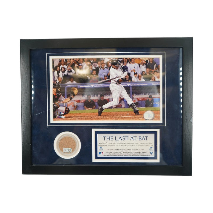 Derek Jeter NY Yankees 11x14 Framed Final At Bat w/ Authentic Dirt Steiner LOA 