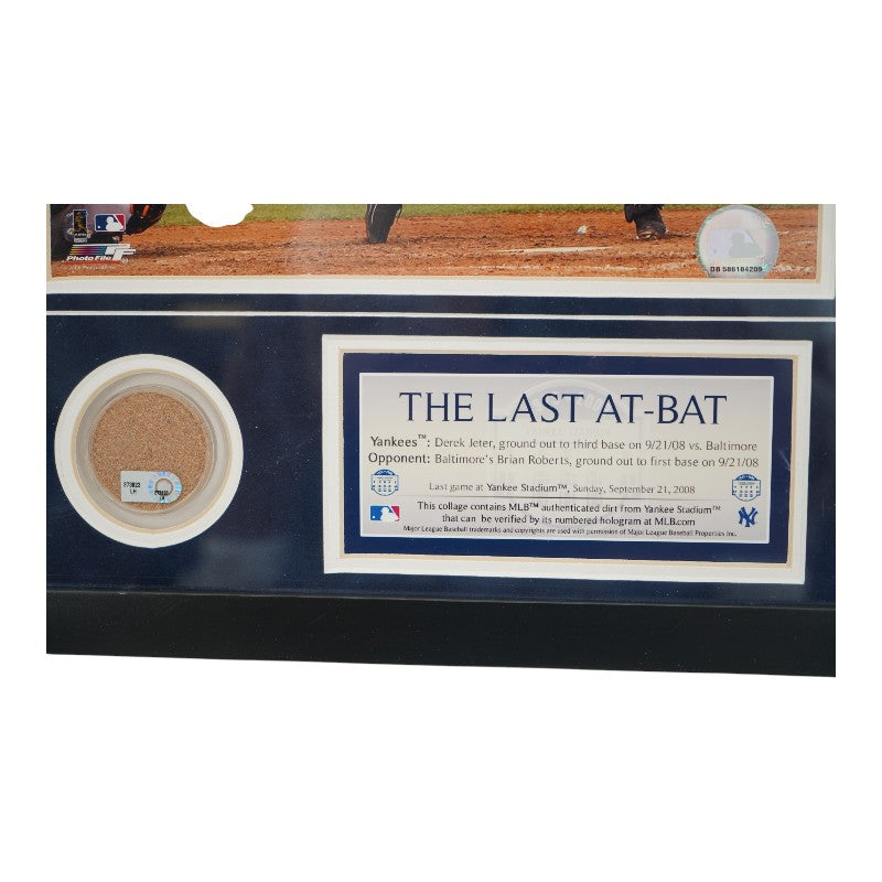 Derek Jeter NY Yankees 11x14 Framed Final At Bat w/ Authentic Dirt Steiner LOA