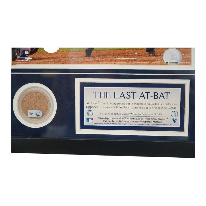 Derek Jeter NY Yankees 11x14 Framed Final At Bat w/ Authentic Dirt Steiner LOA
