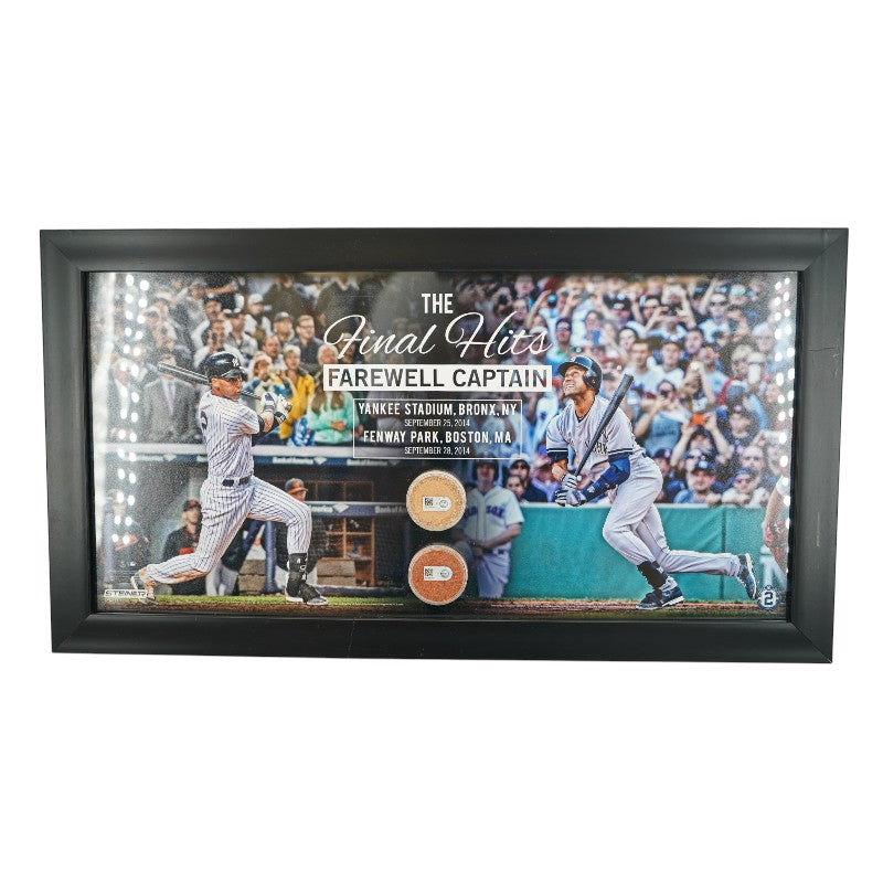 Derek Jeter NY Yankees Framed Final Hits Steiner COA/MLB AUTH