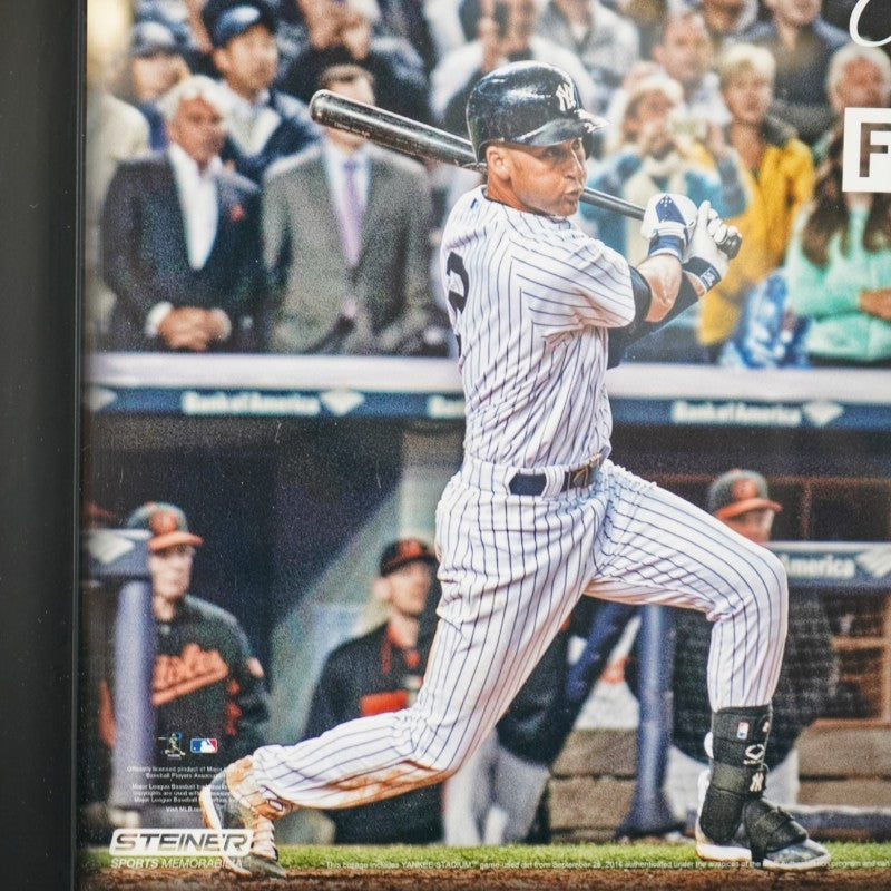 Derek Jeter NY Yankees Framed Final Hits Steiner COA/MLB AUTH
