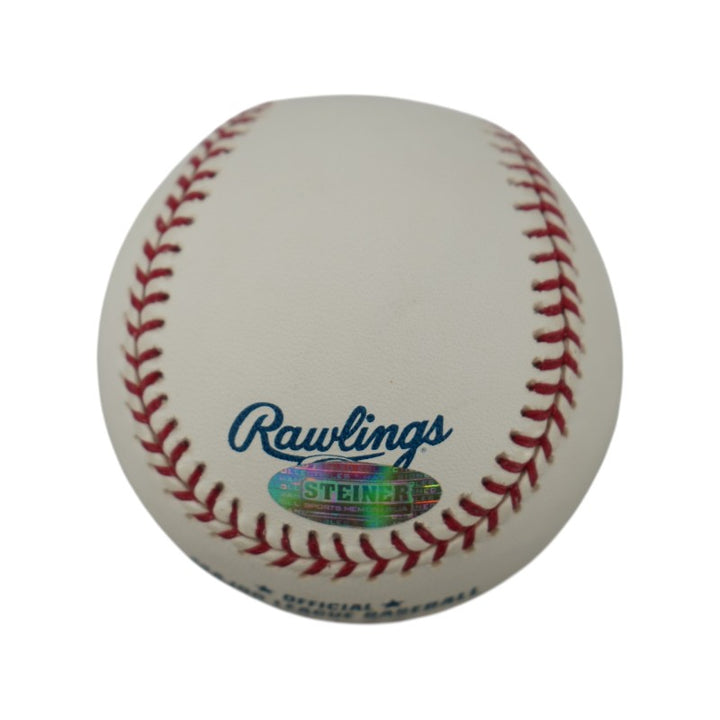 Carlos Delgado Ed Kranepool Signed Inscribed OMLB Baseball Steiner COA