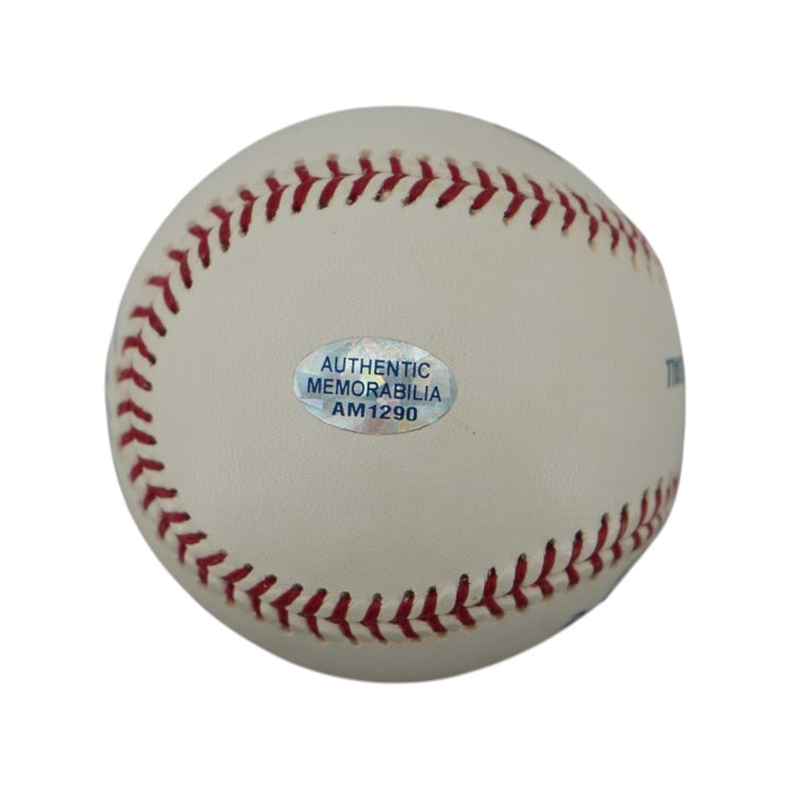Carlos Delgado Ed Kranepool Signed Inscribed OMLB Baseball Steiner COA