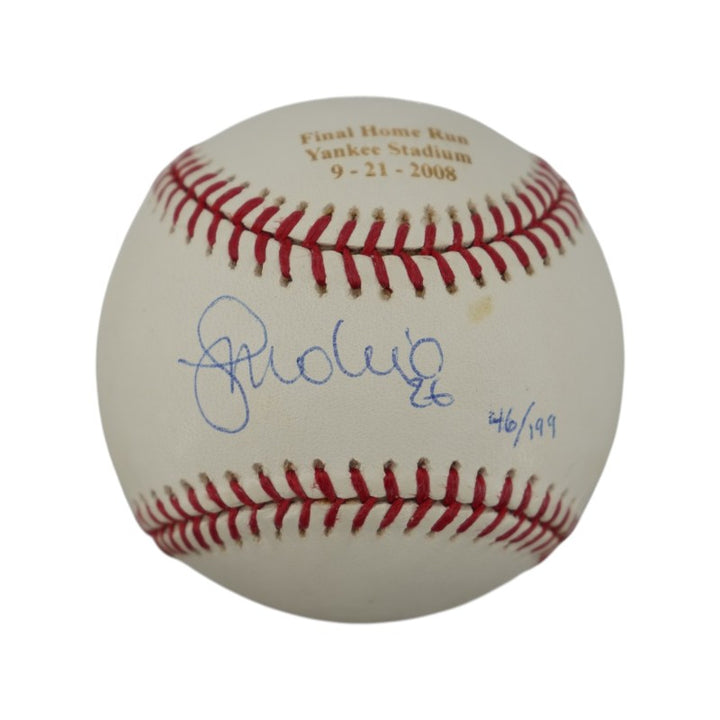 Jose Molina NY Yankees Signed OMLB Baseball Last Stadium HR 46/99 Steiner COA 