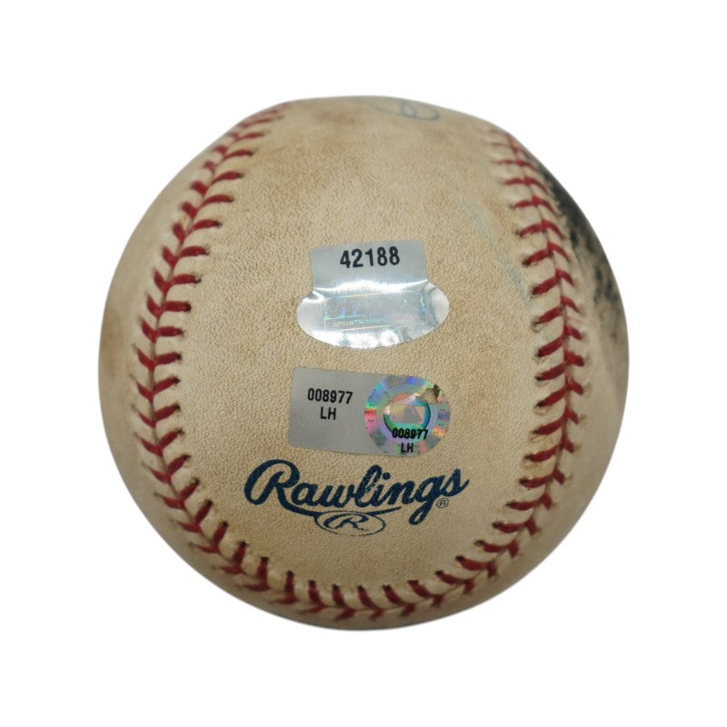 Joba Chamberlain Yankees Autographed Inscribed Game Used Baseball Steiner LOA/MLB Auth