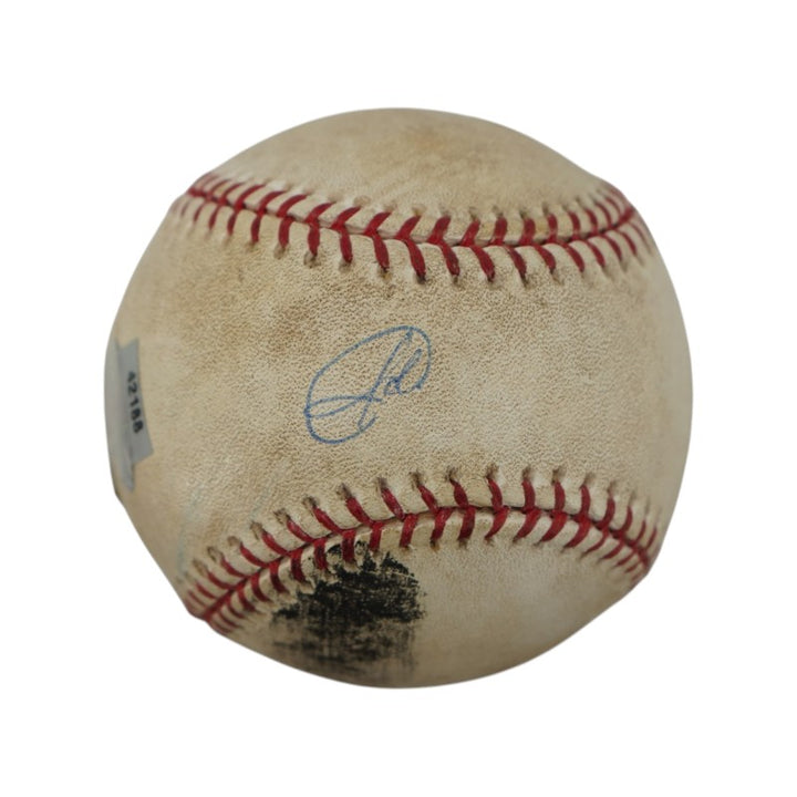 Joba Chamberlain Yankees Autographed Inscribed Game Used Baseball Steiner LOA/MLB Auth
