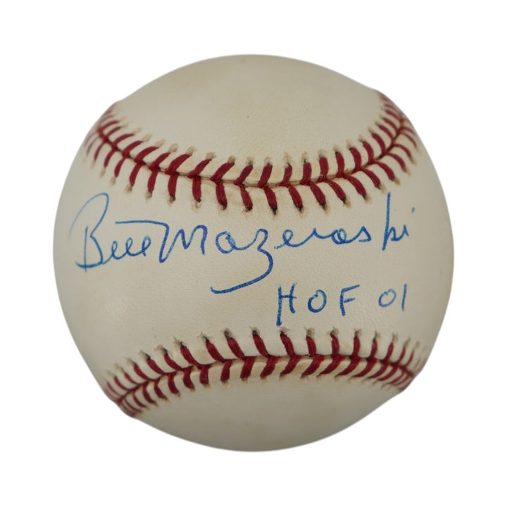 Bill Mazeroski Pittsburgh Pirates Oirates Autographed ONL Baseball JSA COA