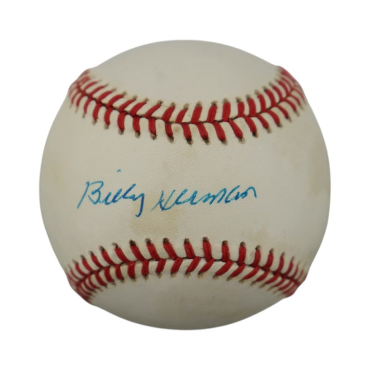 Billy Herman Chicago Cubs Autographed ONL Baseball JSA COA
