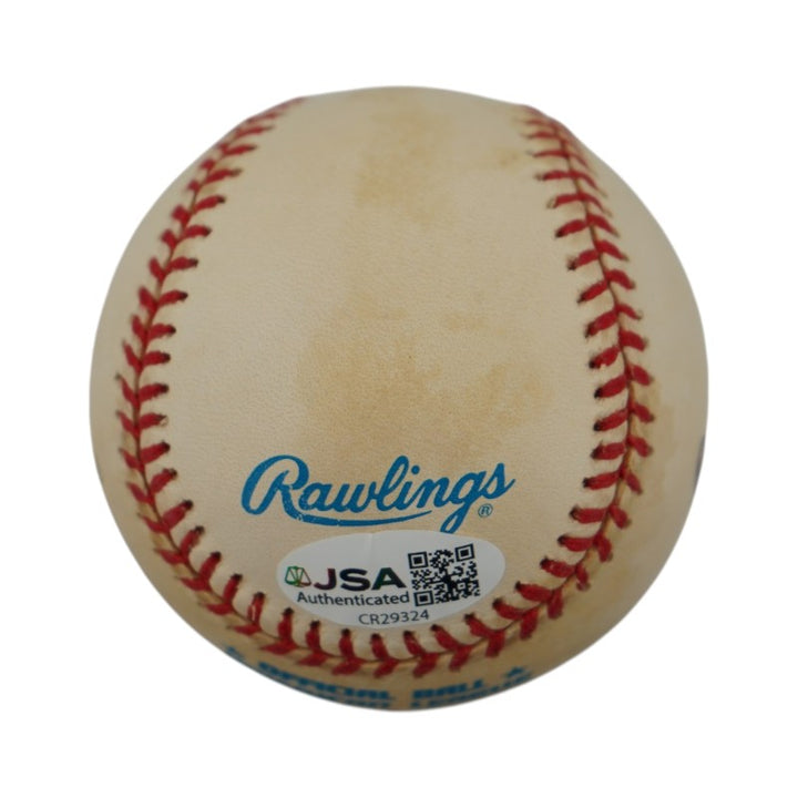 Bob and Elizabeth Dole US Senator Autographed OAL Baseball JSA COA