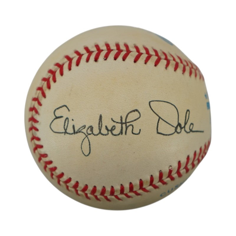 Bob and Elizabeth Dole US Senator Autographed OAL Baseball JSA COA
