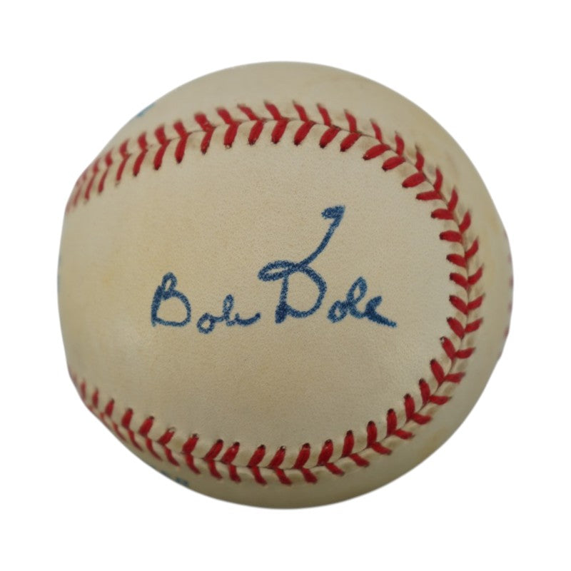 Bob and Elizabeth Dole US Senator Autographed OAL Baseball JSA COA