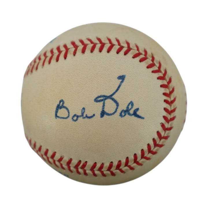 Bob and Elizabeth Dole US Senator Autographed OAL Baseball JSA COA