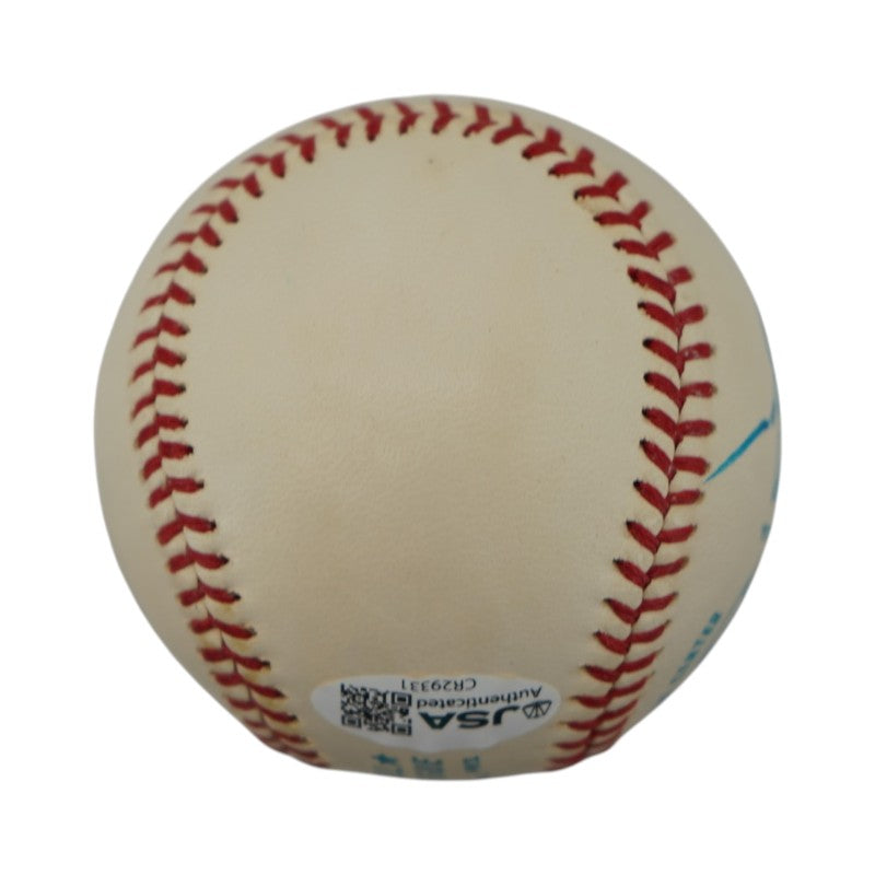 Ricky Henderson Ed Kranepool New York Mets Autographed OAL Baseball JSA COA