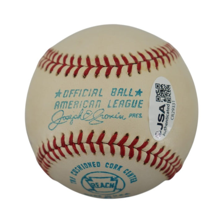Ricky Henderson Ed Kranepool New York Mets Autographed OAL Baseball JSA COA