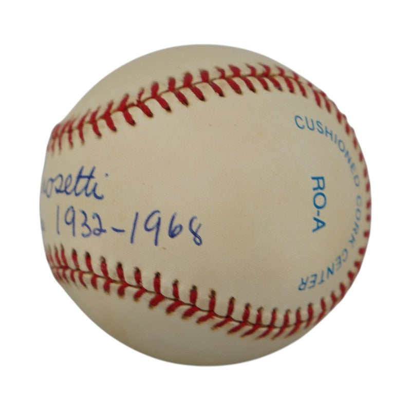 Frank Crosetti New York Yankees Autographed OAL Baseball JSA COA