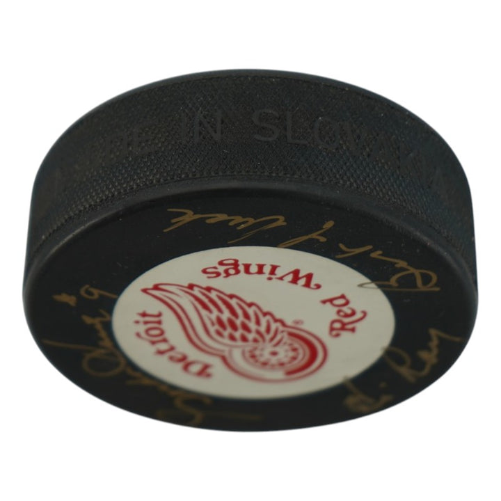 Gordie Howe Detroit Red Wings Autographed Personalized Hockey Puck JSA COA