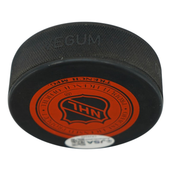 Gordie Howe Detroit Red Wings Autographed Inscribed Hockey Puck JSA COA