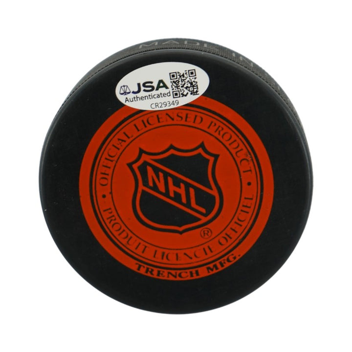 Gordie Howe Detroit Red Wings Autographed Inscribed Hockey Puck JSA COA