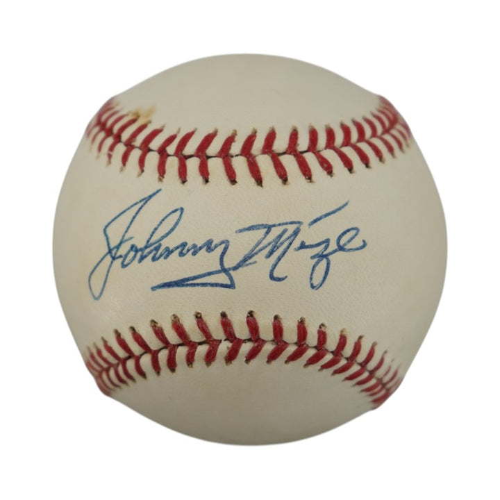 Johnny Mize Yankees Cardinals Autographed OAL Baseball JSA COA