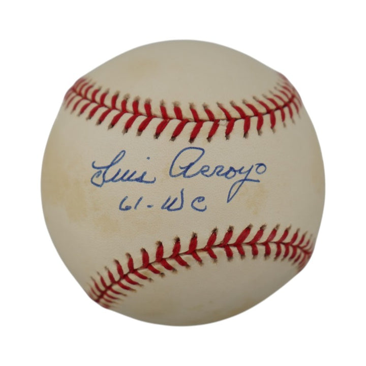 Louis Arroyo New York Yankees Autographed Inscribed OAL Baseball JSA COA