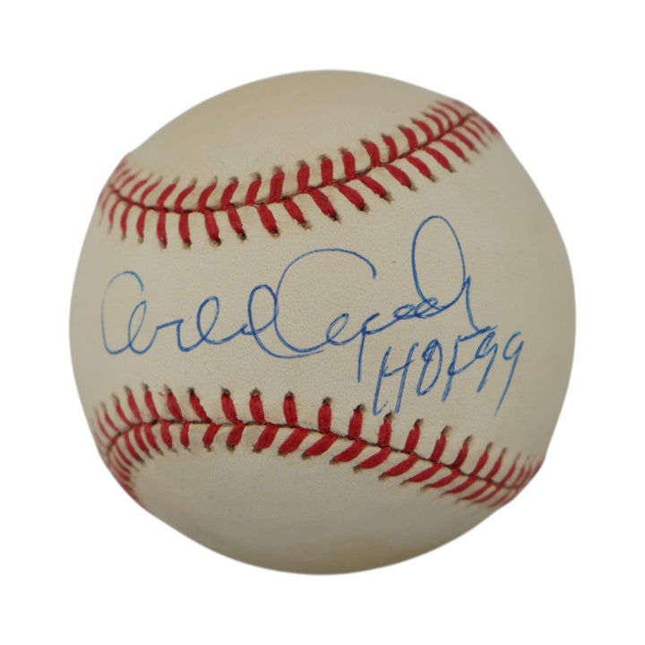 Orlando Cepeda San Francisco Giants Autographed Inscribed ONL Baseball JSA COA