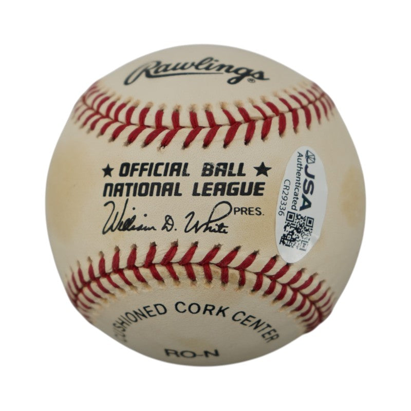 Red Schoendienst Cardinals Giants Autographed Inscribed ONL Baseball JSA COA