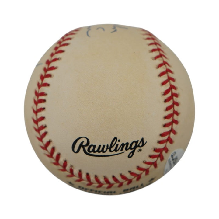 Warren Spahn Johnny Sain Boston Braves Autographed Inscribed ONL Baseball JSA COA