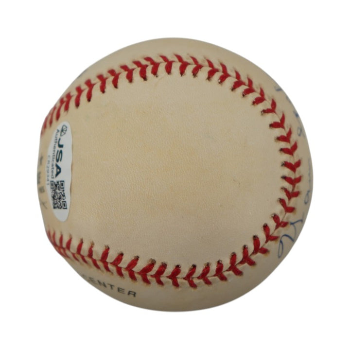 Warren Spahn Johnny Sain Boston Braves Autographed Inscribed ONL Baseball JSA COA