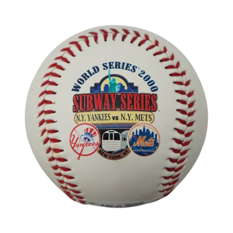Jorge Posada New York Yankees Autographed 2000 WS logo Fotoball JSA COA