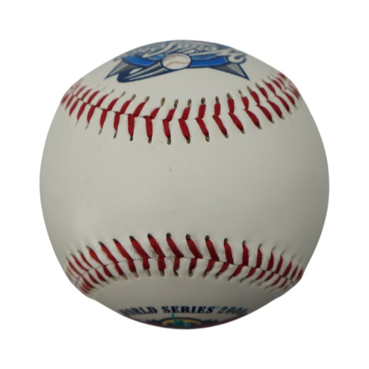 Jorge Posada New York Yankees Autographed 2000 WS logo Fotoball JSA COA