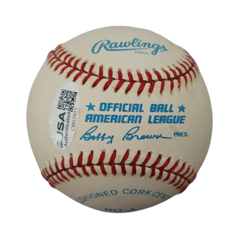 Reggie Jackson New York Yankees Autographed OAL Baseball JSA COA