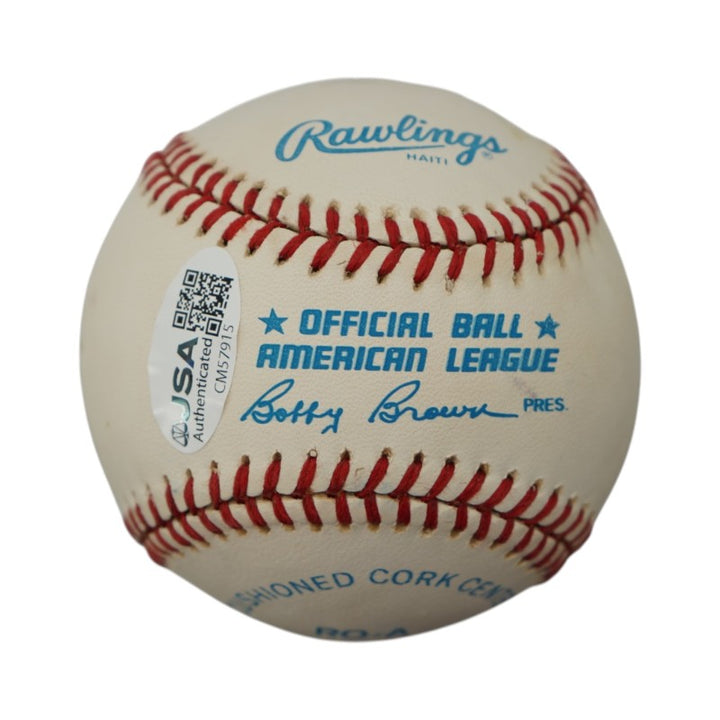 Reggie Jackson New York Yankees Autographed OAL Baseball JSA COA