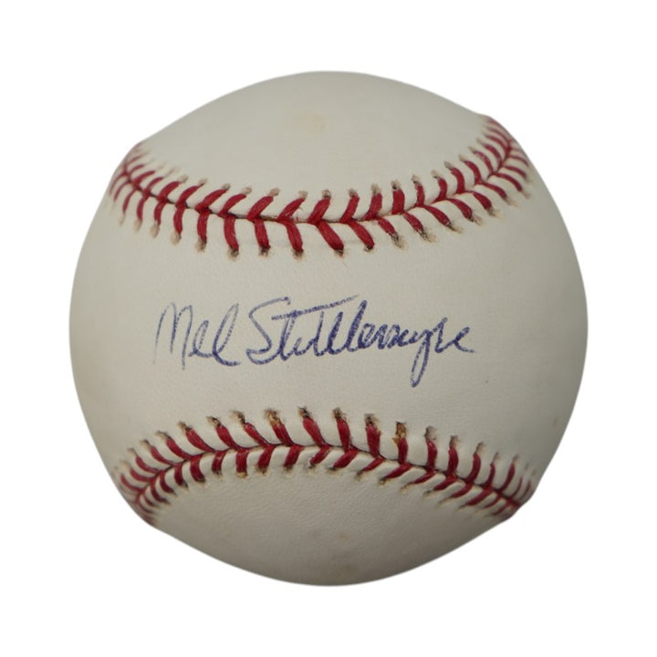 Mel Stottlemyre New York Yankees Autographed OMLB Baseball JSA COA 