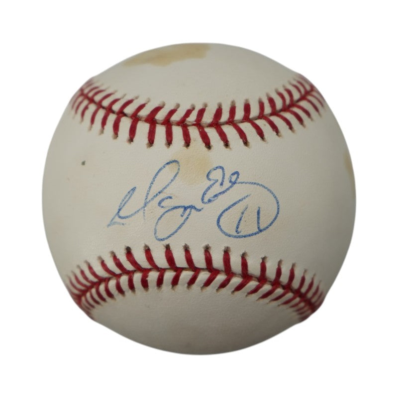 Morgan Ensberg Houston Astros Autographed OMLB Baseball JSA COA
