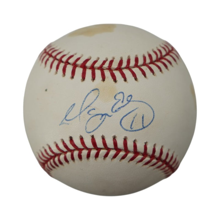 Morgan Ensberg Houston Astros Autographed OMLB Baseball JSA COA