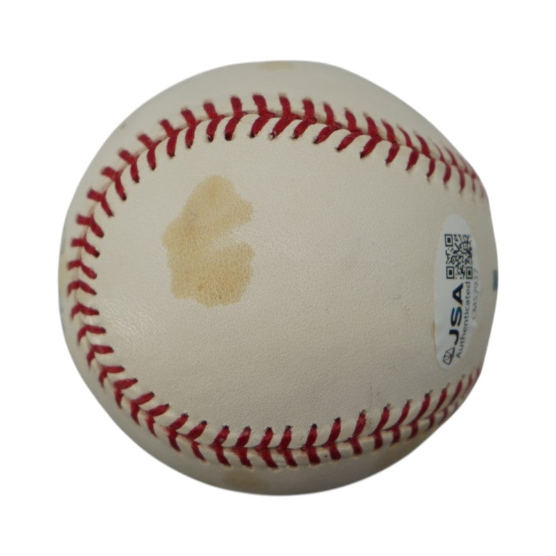 Morgan Ensberg Houston Astros Autographed OMLB Baseball JSA COA