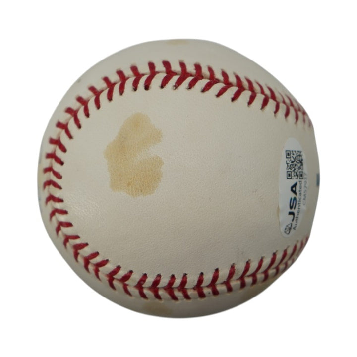 Morgan Ensberg Houston Astros Autographed OMLB Baseball JSA COA