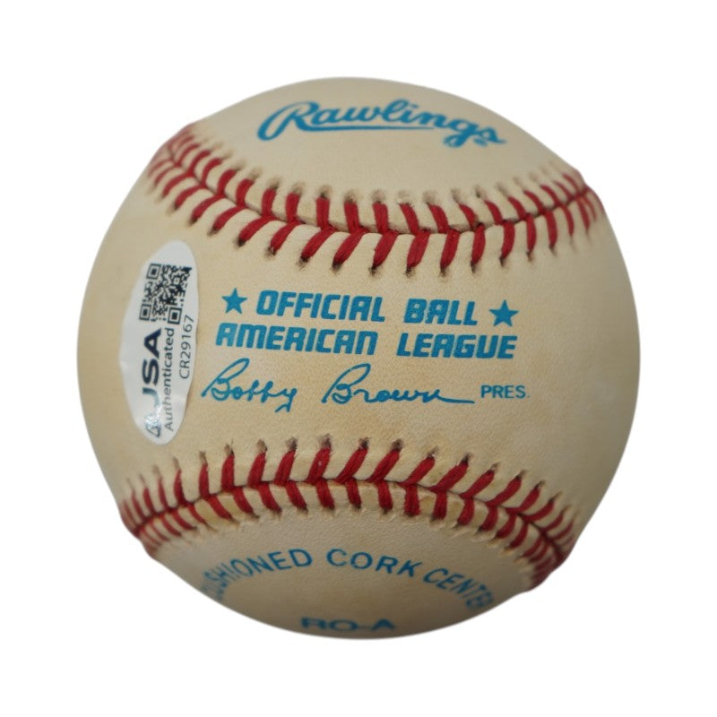 Mike Heath New York Yankees Autographed OAL Baseball JSA COA