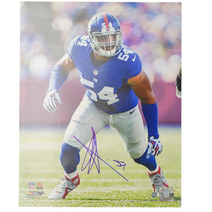 Oliver Vernon New York Giants Autographed Vertical 11x14 Photo Steiner COA