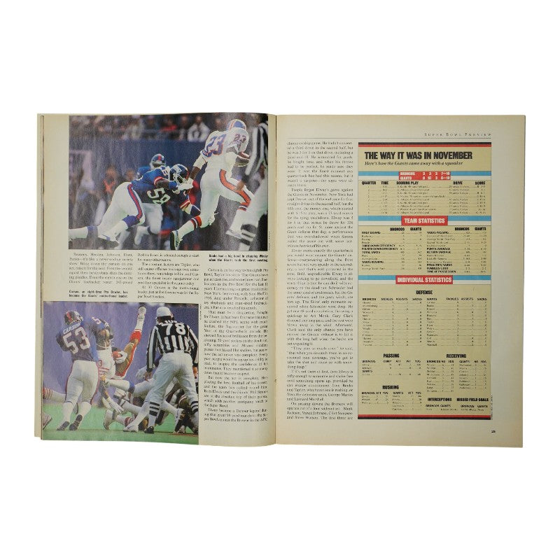 Lawrence Taylor New York Giants Signed SI SB Preview Issue JSA COA