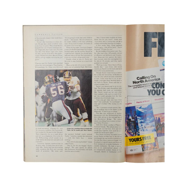 Lawrence Taylor New York Giants Signed SI SB Preview Issue JSA COA
