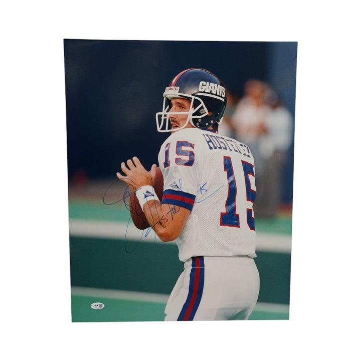 Jeff Hostetler New York Giants Autographed 16x20 Vertical Photo JSA COA