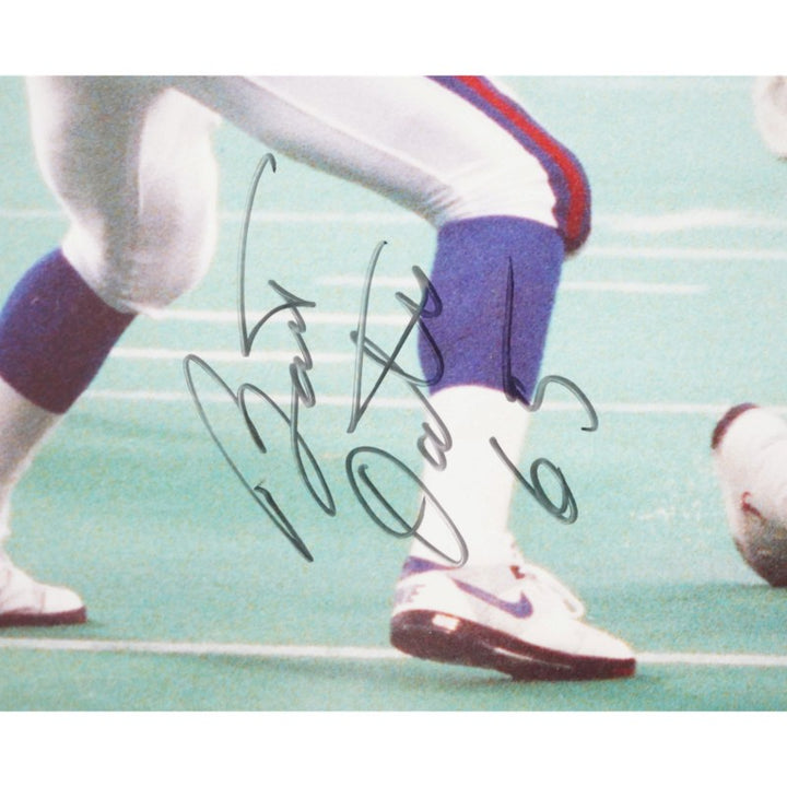 Oates Hostetler Roberts Hampton New York Giants Multi Signed 16x20 Photo JSA COA
