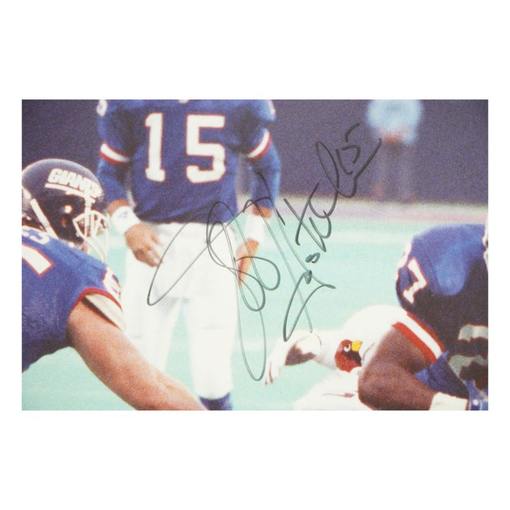 Oates Hostetler Roberts Hampton New York Giants Multi Signed 16x20 Photo JSA COA
