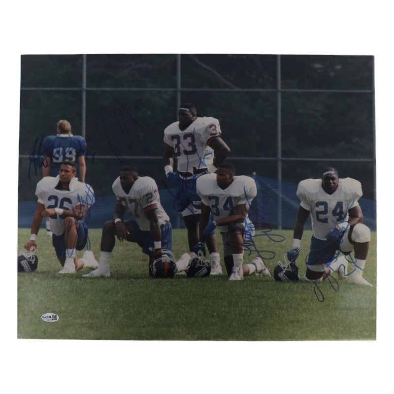 Hampton Tillman Anderson New York Giants Multi Signed 16x20 Photo JSA COA